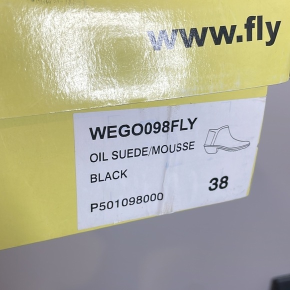 SOLD Fly London | Women’s Black Suede Bootie Size 8 New in Box - Picture 7 of 7